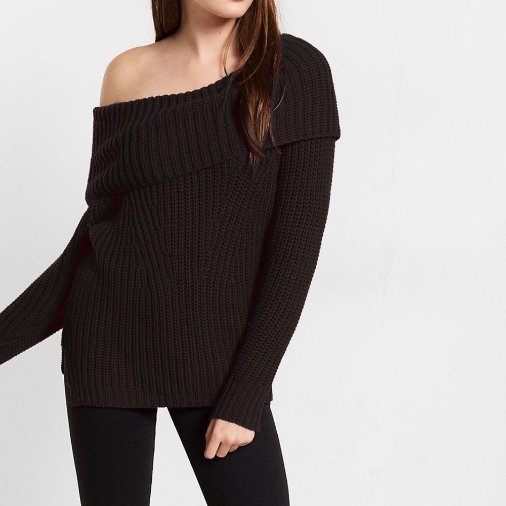 Express Dolman Cowl Neck Shaker Sweater